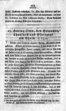 Herzog Otto, der Erlauchte, Churfuerst und Pfalzgraf am Rhein. † 1253