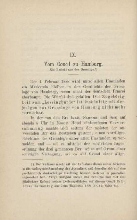 IX. Vom Concil zu Hamburg.