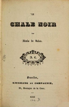 Le chale noir