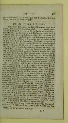 Das Kaiserthum Oesterreich