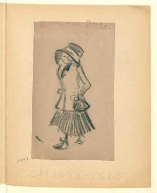 Frau mit Hut, Seitenansicht