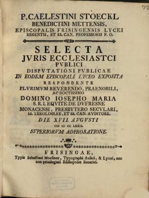 Selecta iuris ecclesiastici publici
