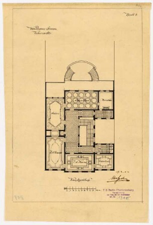 Wohnhaus Dr. Eduard Simon, Berlin: Grundriss Hauptgeschoss 1:200