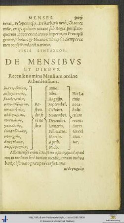 De Mensibus Et Diebus