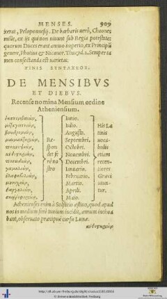 De Mensibus Et Diebus