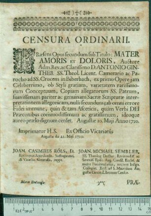 Censura Ordinarii.