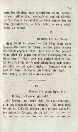 28. Glogau den 28ten April 1797.