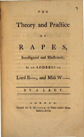 The Theory and Practice of Rapes