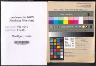 Entnazifizierung Luise Buettgen , geb. 25.02.1901 (Lehrerin)