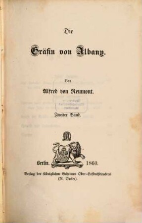 Die Gräfin von Albany, 2