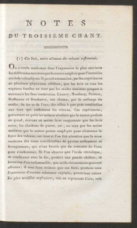 Notes Du Troisième Chant
