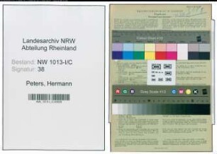 Entnazifizierung Hermann Peters , geb. 04.04.1886 (Lederhaendler)