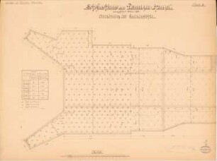 Schleuse Danziger Haupt, Danzig: Anordnung der Grundpfähle 1:100