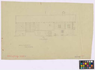 Münsing (Landkreis Wolfratshausen): unbekannter Hof. Haupthaus (Nord-Seiten-Ansicht)