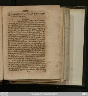 Aphor. I. Qui Damnum alteri infert, obligatur utique ad restitutionem.