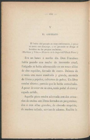 V - El asesinato