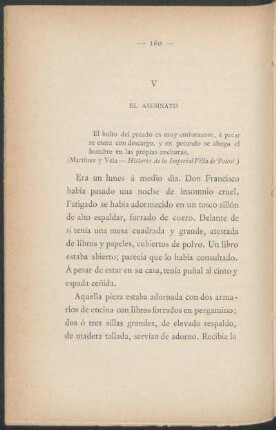 V - El asesinato