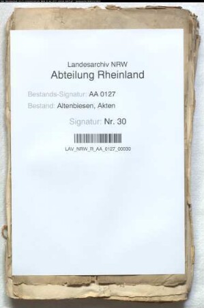 Gesammelte Pachtbriefe über die Güter und Ländereien der Kommende Siersdorf