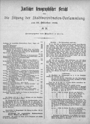 No. 31, 27. Oktober 1892