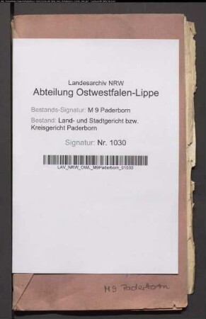 Erblasser: Bamberger, Maria Gertrud, geb. Determann; Ehepartner: Bamberger, Hermann: