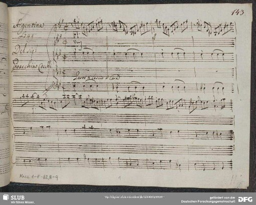 Arminio. Excerpts - Mus.1-F-82,8-9 : S, strings, b