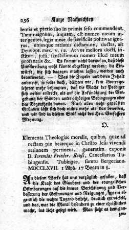 Elementa Theologiae moralis.