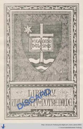 Exlibris (Universitätsbibliothek Freiburg i. Br., BS 14/2636).