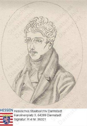 Hill, Friedrich Jakob (1758-1846) / Porträt eines Mannes, Brustbild in Medaillon