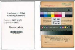 Entnazifizierung Helmut Dreves, geb. 12.03.1910 (Kaufm.Angest.)