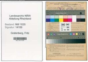 Entnazifizierung Fritz Gratenberg , geb. 01.02.1901 (Steiger)