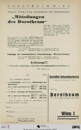 Mitteilungen des Dorotheum