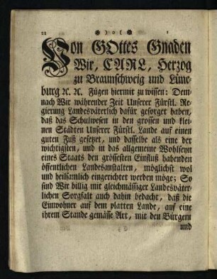Von Gottes Gnaden ...