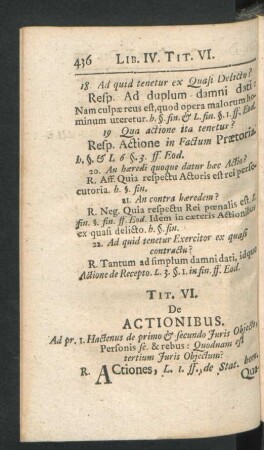 Tit. VI. De Actionibus