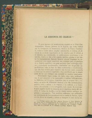 La audiencia de charcas