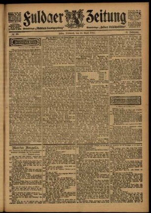 Ausgabe vom Mittwoch, den 20. April 1904.