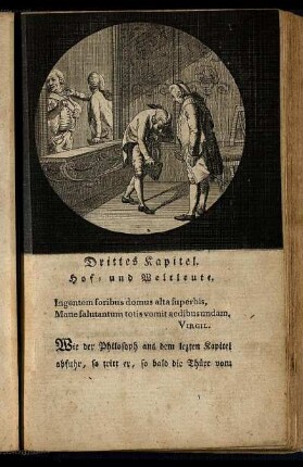 Drittes Kapitel. Hof- und Weltleute.
