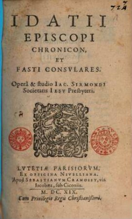 Idatii Chronicon et fasti consulares