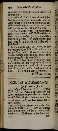 XXII. Lob- und Dank-Lieder.