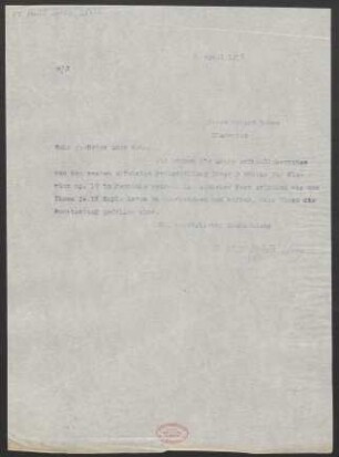 Brief an Robert Oehme : 08.04.1914