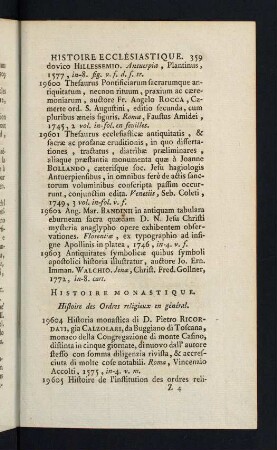 359-360, Histoire des Ordres religieux en général