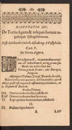 Cap. V. De Tertia Figura.