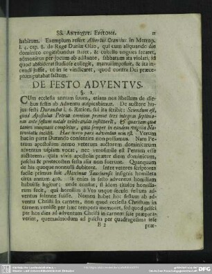 De Festo Adventus