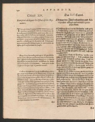 Chap. XIV. = Das XIV. Capitel.