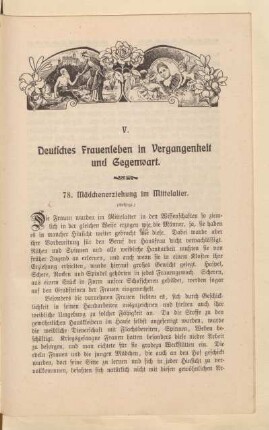 V. Deutsches Frauenleben in Vergangenheit und Gegenwart