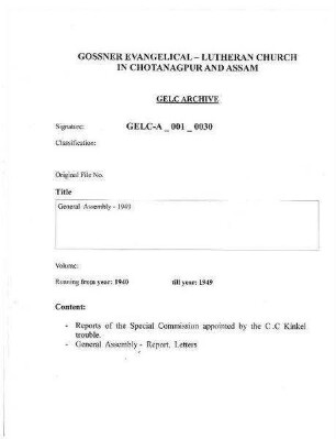 General Assembly