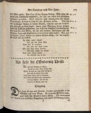 Am Feste der Offenbarung Christi