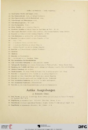 Antike Ausgrabungen (Nr. 567-692)