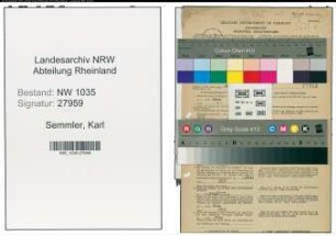 Entnazifizierung Karl Semmler , geb. 29.06.1904 (Schlosser)