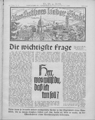 Die wichtigste Frage