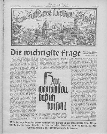 Die wichtigste Frage
